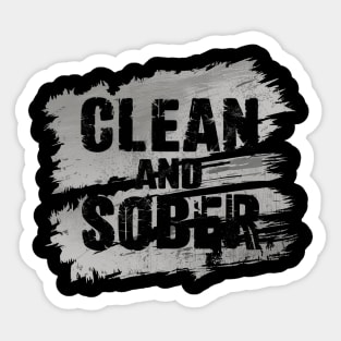 Clean and Sober Alcoholics Anonymous Grunge Style Sticker